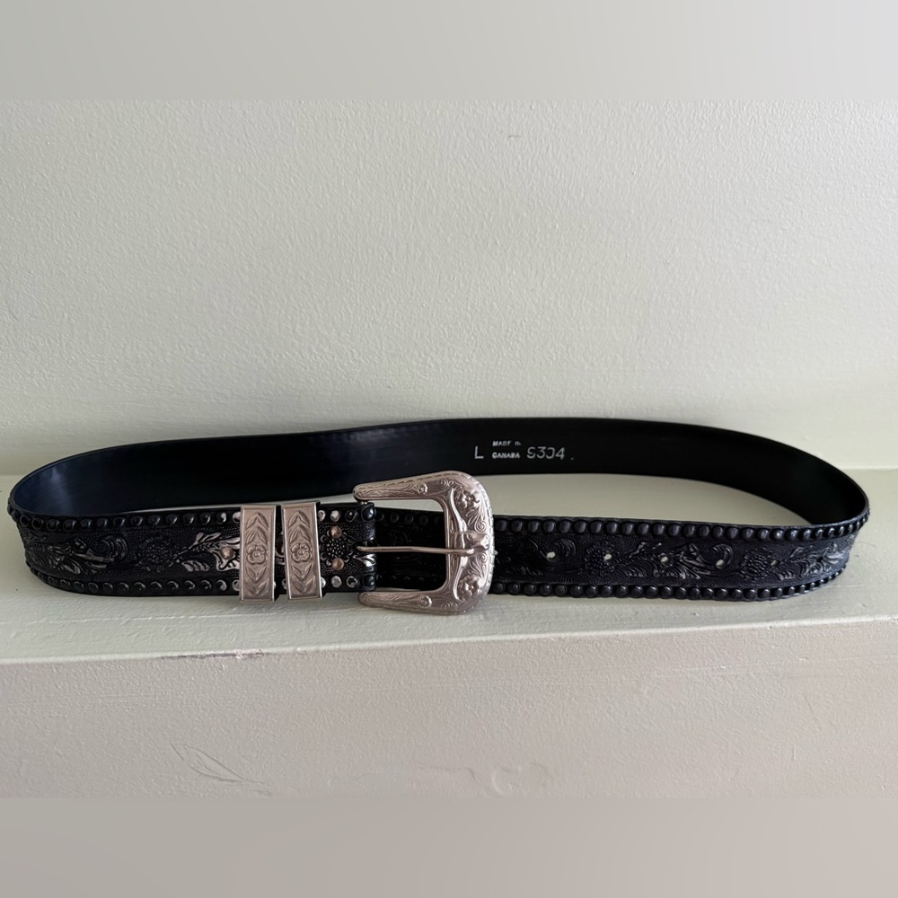 Black Belt with Silver Buckle